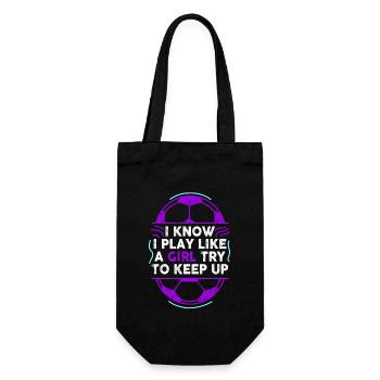 Je sais que je joue comme une fille essaie de suivre - Sac à bouteille - noir - Devant