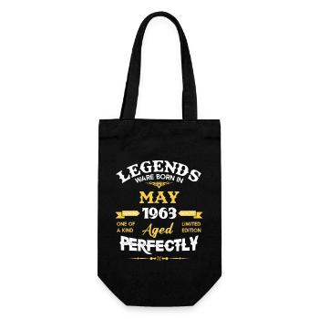 Vintage Aged To Perfection May 1963 - Gift Bag for Bottles - black - Front