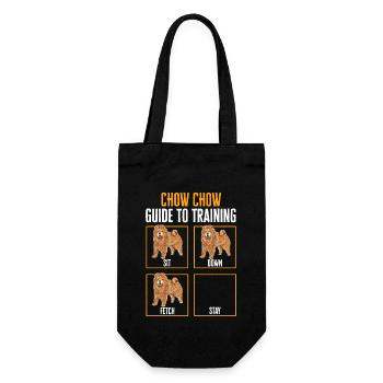 Chow Chow Hund - Geschenkbeutel für Flaschen - Schwarz - Vorne