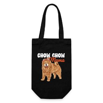 Chow Chow Hund - Geschenkbeutel für Flaschen - Schwarz - Vorne