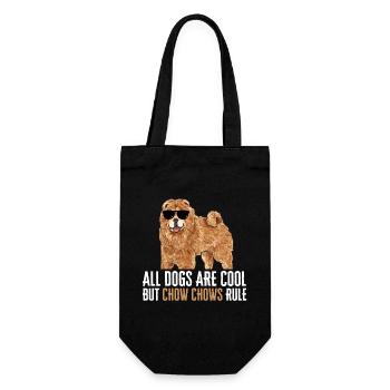 Chow Chow Hund - Geschenkbeutel für Flaschen - Schwarz - Vorne