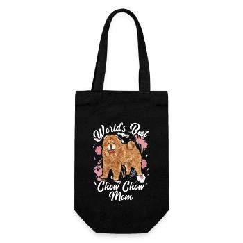 Chow Chow Hund - Geschenkbeutel für Flaschen - Schwarz - Vorne