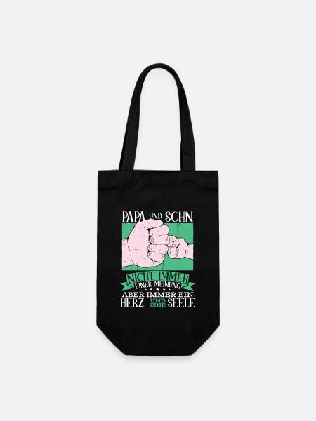 Papa Und Sohn - Geschenkbeutel für Flaschen - Schwarz