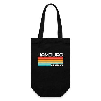 Hamburgerin Hamburger Hamburg - Geschenkbeutel für Flaschen - Schwarz - Vorne