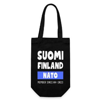Finnland Finnland NATO - Mitglied 04-2023 - Geschenkbeutel für Flaschen - Schwarz - Vorne