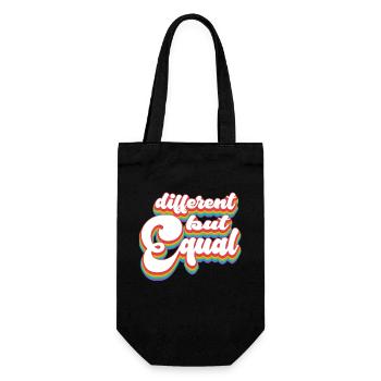 Different but Equal - Pride Month LGBTQ - Gift Bag for Bottles - black - Front