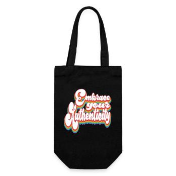 Embrace Your Authenticity - Pride Month LGBTQ - Gift Bag for Bottles - black - Front
