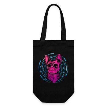Bouledogue français - Sac à bouteille - noir - Devant