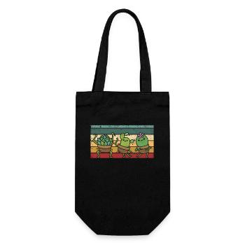 Coole Pflanzen Lustige Gartenarbeit Pflanzen - Geschenkbeutel für Flaschen - Schwarz - Vorne