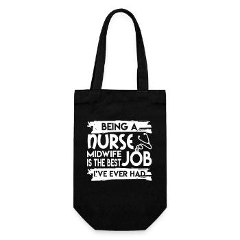 Nurse Midwife Being A Nurse Midwife - Gift Bag for Bottles - black - Front