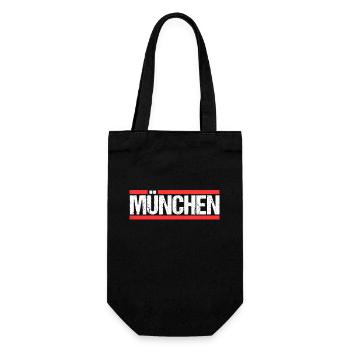 Münchnerin Münchner München - Geschenkbeutel für Flaschen - Schwarz - Vorne
