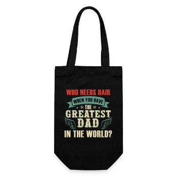 Drôle de papa Hair Papa Fête des pères - Sac à bouteille - noir - Devant