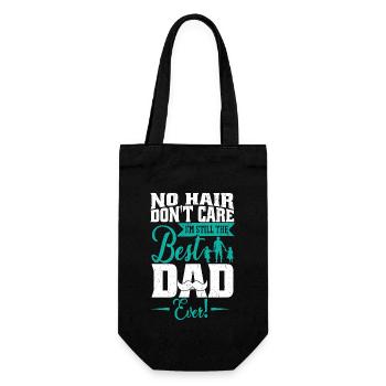 Pas de cheveux ne s’en soucie pas | Blagues de papa | Papa Fête des pères - Sac à bouteille - noir - Devant