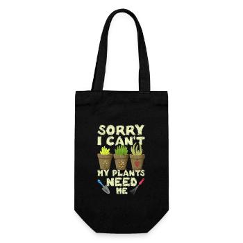 Désolé, je ne peux pas utiliser mes plantes - Sac à bouteille - noir - Devant