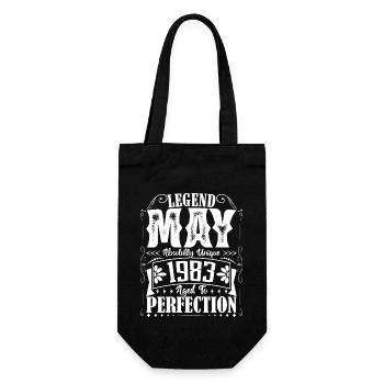 Mai 1983. Anniversaire mai 1983. Cadeau may 1983. - Sac à bouteille - noir - Devant