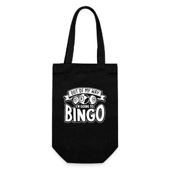 Jeu de cartes de bingo Grand-mère Joueur de bingo Cartes de bingo - Sac à bouteille - noir - Devant