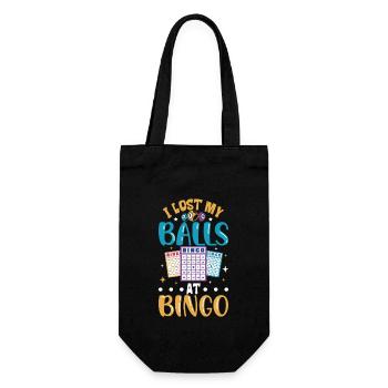 Jeu de cartes de bingo Grand-mère Joueur de bingo Cartes de bingo - Sac à bouteille - noir - Devant