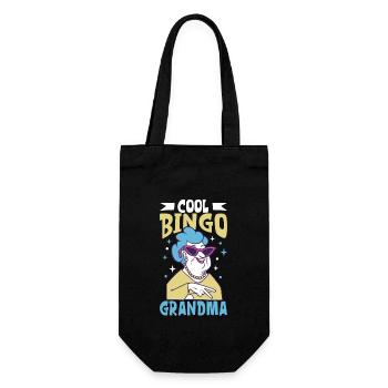 Bingo Card Game Grandma Bingo Player Bingo Cards - Geschenkbeutel für Flaschen - Schwarz - Vorne
