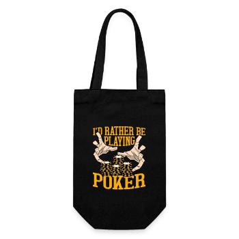Je préfère jouer au poker Gambling Card Player - Sac à bouteille - noir - Devant