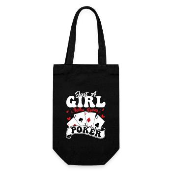 Just A Girl Who Loves Poker Card Player Gambling - Gift Bag for Bottles - black - Front