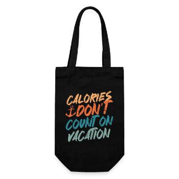 Calories Don't Count On Vacation - Gift Bag for Bottles - black - Front