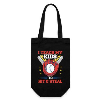 Baseball Vater Lustiges Zitat Baseballspieler - Geschenkbeutel für Flaschen - Schwarz - Vorne