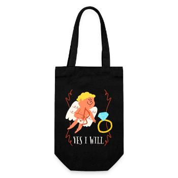 Demande en mariage Demande en mariage Wedding Angel Saying - Sac à bouteille - noir - Devant