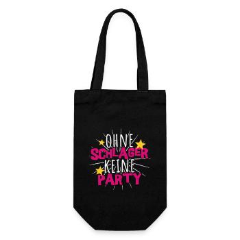 Schlager Party Outfit Kostüm - Geschenkbeutel für Flaschen - Schwarz - Vorne