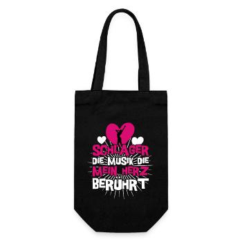 Schlager Party Outfit Kostüm - Geschenkbeutel für Flaschen - Schwarz - Vorne