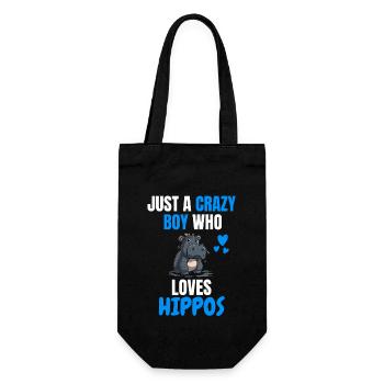 Crazy Boy Africa Animal Gift Hippo - Gift Bag for Bottles - black - Front