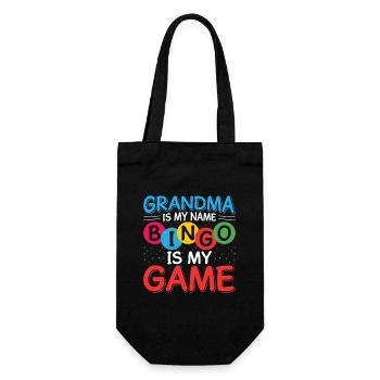 Jeu de cartes de bingo Grand-mère Joueur de bingo Cartes de bingo - Sac à bouteille - noir - Devant