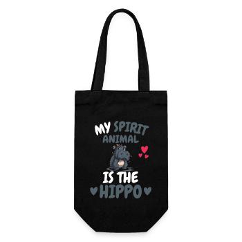 Hippo My Spiritual Animal Gift Hippo - Gift Bag for Bottles - black - Front