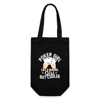 Poker Girl Like A Normal Girl But Cool Gambling - Gift Bag for Bottles - black - Front