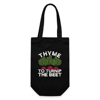 Thym au navet Le navet drôle de jardinage - Sac à bouteille - noir - Devant