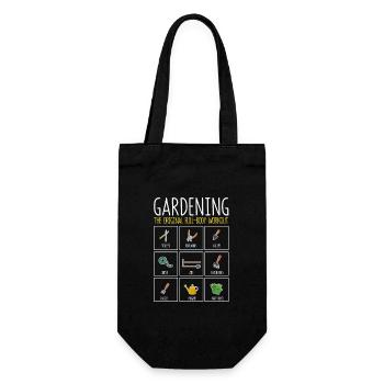 Gardening The Original Full Body Workout Funny - Gift Bag for Bottles - black - Front
