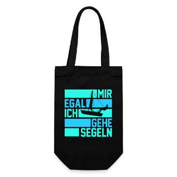 Segelboot Segler Segeln - Geschenkbeutel für Flaschen - Schwarz - Vorne