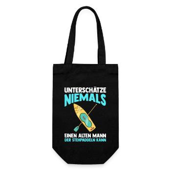 Stand Up Paddeling - Geschenkbeutel für Flaschen - Schwarz - Vorne