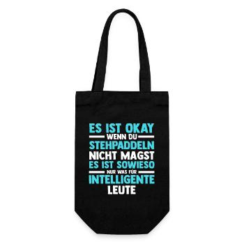 Stand Up Paddeling - Geschenkbeutel für Flaschen - Schwarz - Vorne