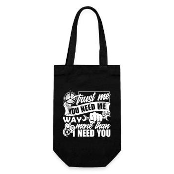 Aircraft Mechanic Trust Me You Need Me - Gift Bag for Bottles - black - Front