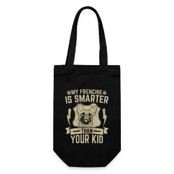 My Frenchie is smarter than your kid - Gift Bag for Bottles - black - Front