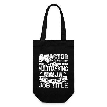 Actor Actor Job Title - Gift Bag for Bottles - black - Front