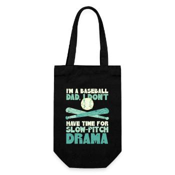 Baseball Papa Vatertag - Geschenkbeutel für Flaschen - Schwarz - Vorne