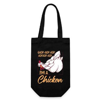 I'm A Chicken Funny Farming Hen Chicken Lover - Gift Bag for Bottles - black - Front