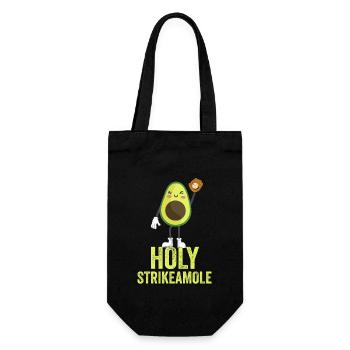 Holy Strikeamole Baseball Softball Avocado - Gift Bag for Bottles - black - Front