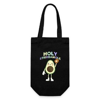 Holy Strikeamole Baseball Softball Avocado - Gift Bag for Bottles - black - Front
