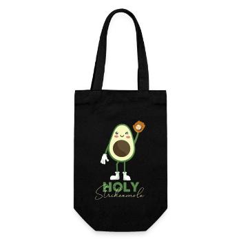 Holy Strikeamole Baseball Softball Avocado - Gift Bag for Bottles - black - Front