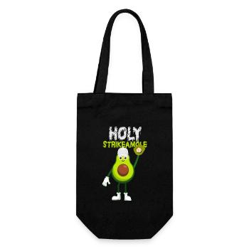 Holy Strikeamole Baseball Softball Avocado - Gift Bag for Bottles - black - Front