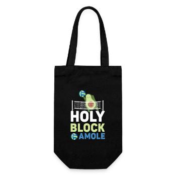 Heilige Blockamole Volleyball Avocado - Geschenkbeutel für Flaschen - Schwarz - Vorne