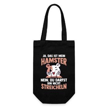 Nagetier Hamsterbesitzer Hamster - Geschenkbeutel für Flaschen - Schwarz - Vorne