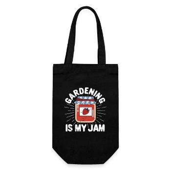 Gardening Is My Jam Jar Funny Gardener Plants - Gift Bag for Bottles - black - Front